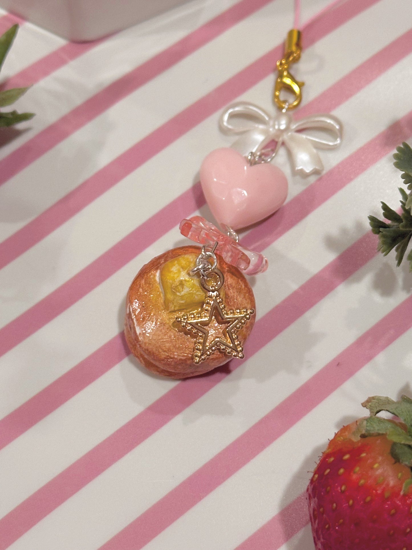 Cute Kawaii Pancake Handmade Clay Phone Charm