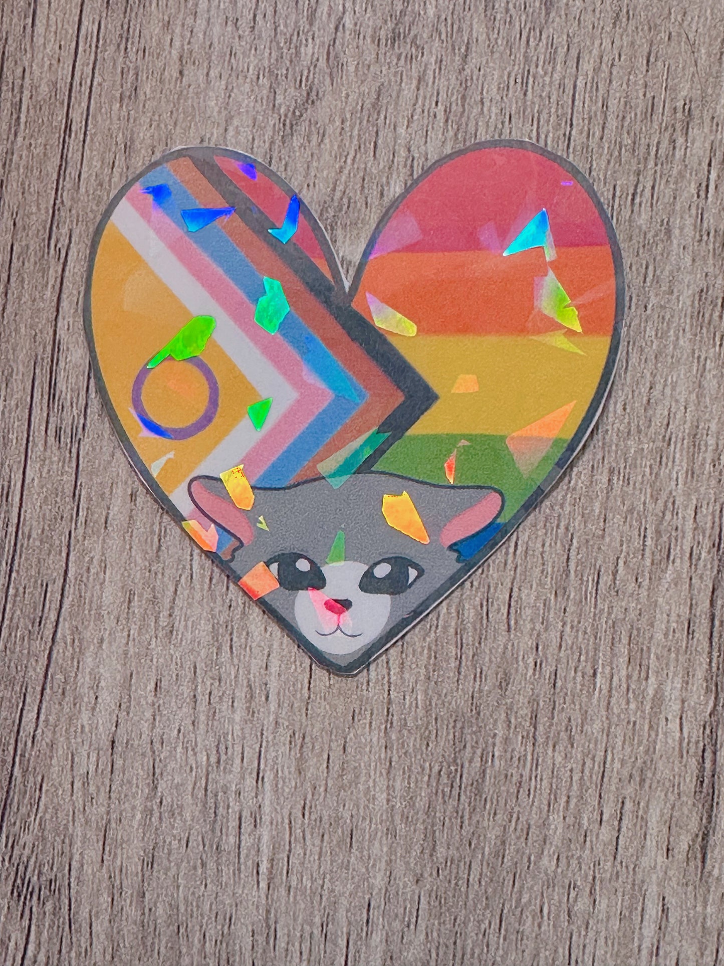 Kawaii Pride Themed Holographic Sticker Bundle