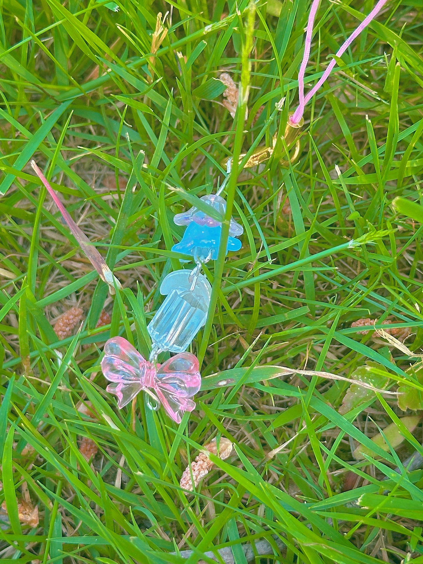 ‘Flower Dream’ Kawaii Aesthetic Blue & Pink Jellyfish-Themed Phone Charm🩵🩷