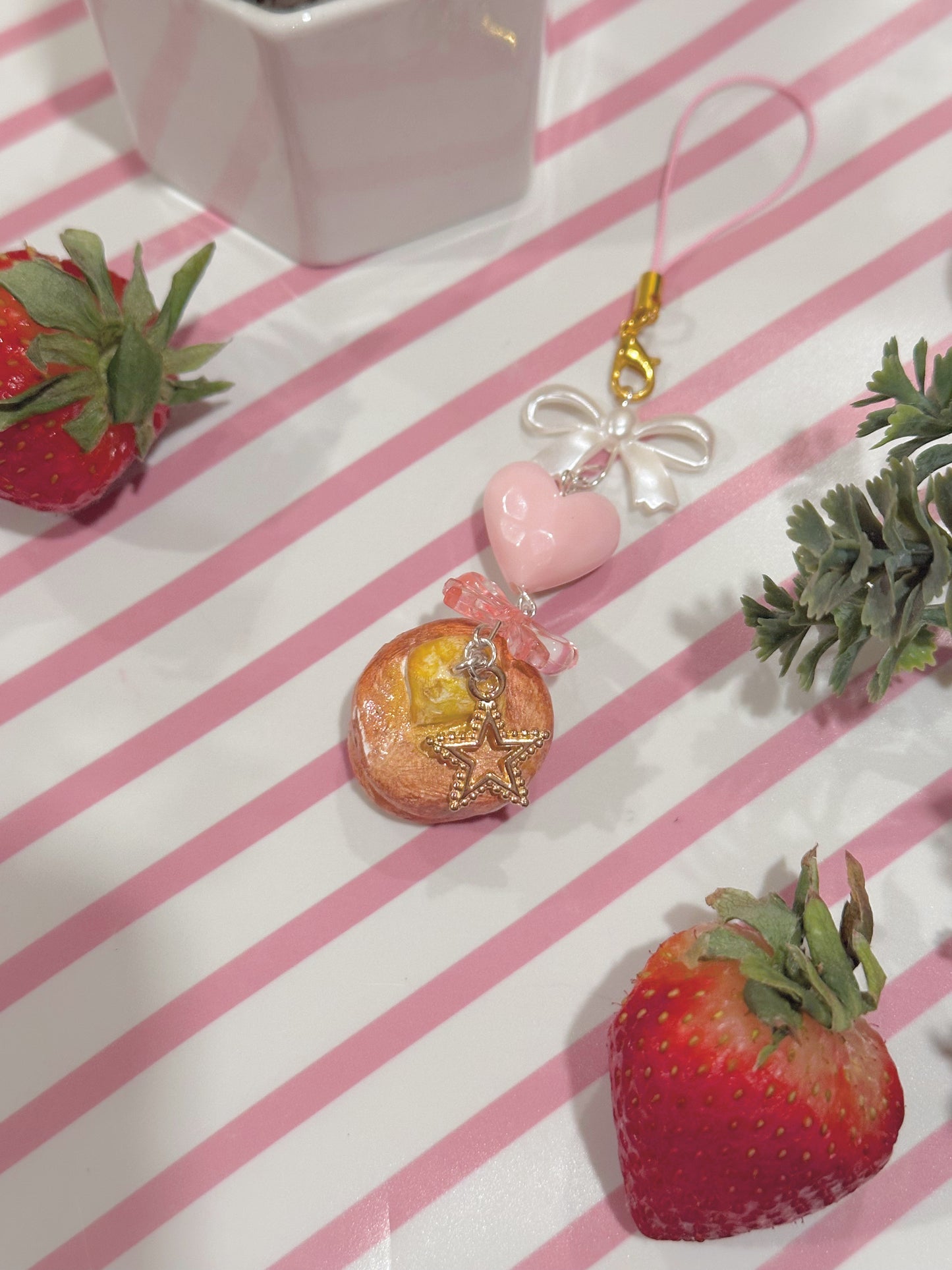 Cute Kawaii Pancake Handmade Clay Phone Charm