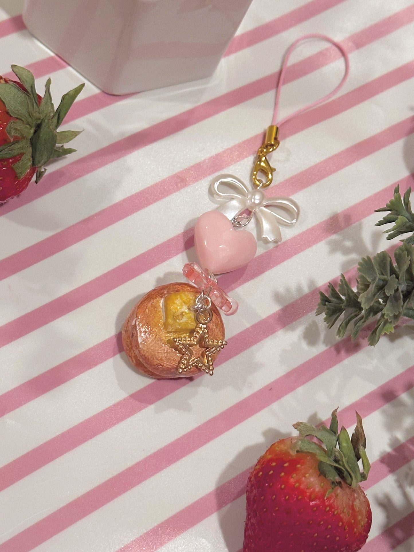 Cute Kawaii Pancake Handmade Clay Phone Charm