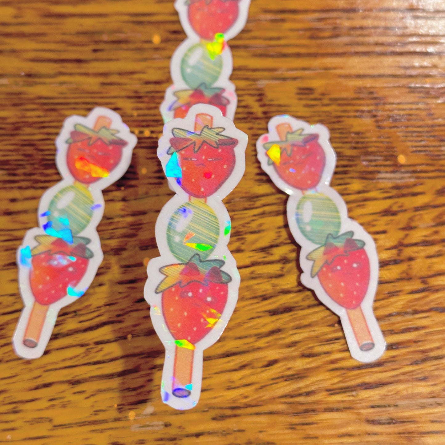 Strawberry & Grape Tang Hulu Holographic Cat Sticker 🍓🐈