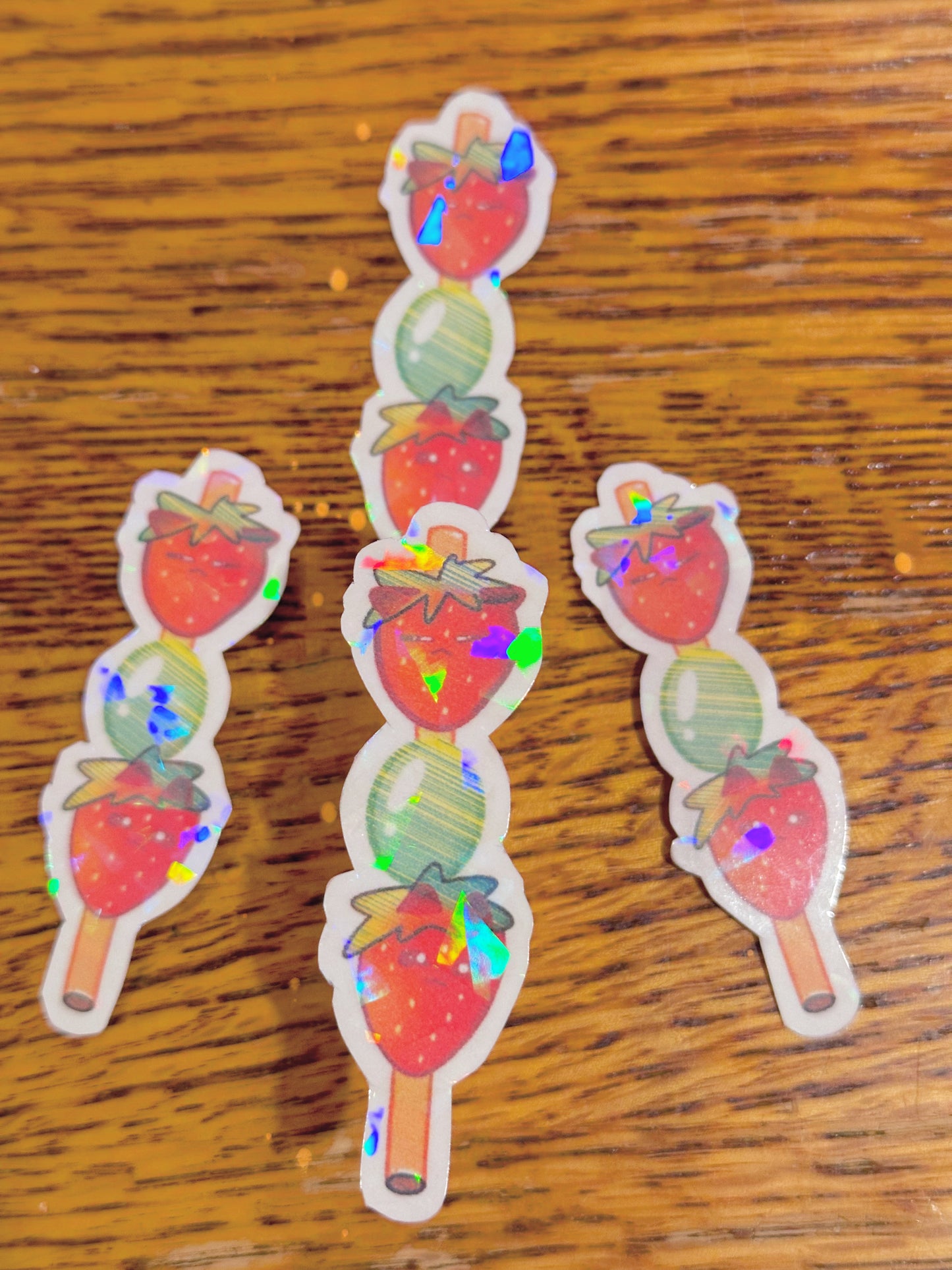 Strawberry & Grape Tang Hulu Holographic Cat Sticker ππ