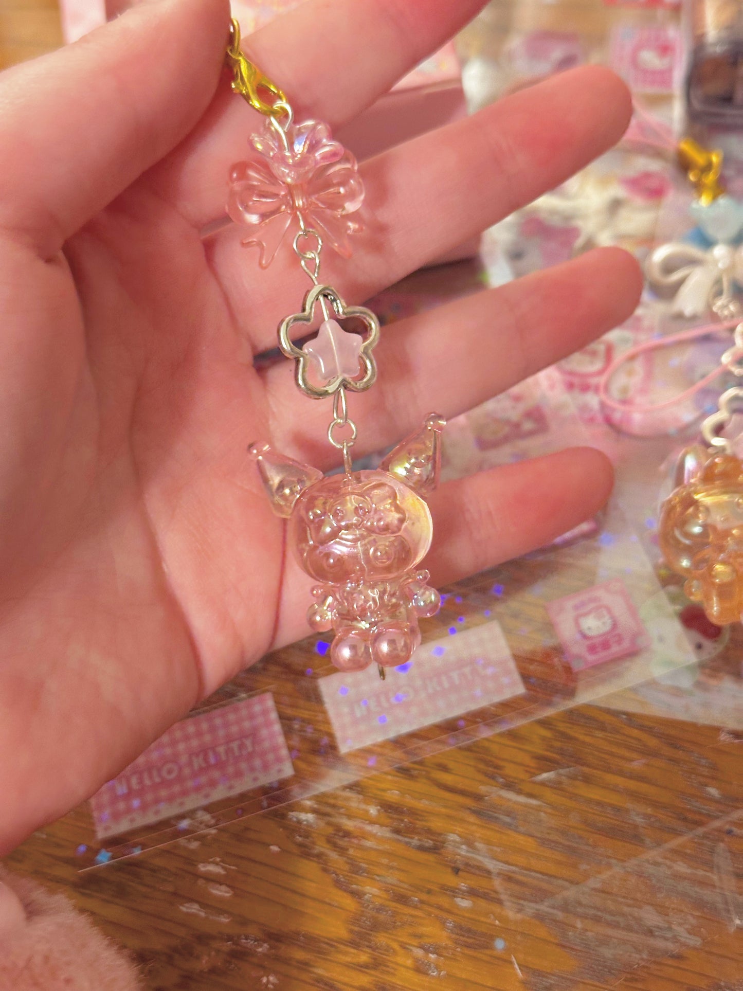 Sanrio Glow-in-the-dark shiny kawaii phone charms | handmade ♡