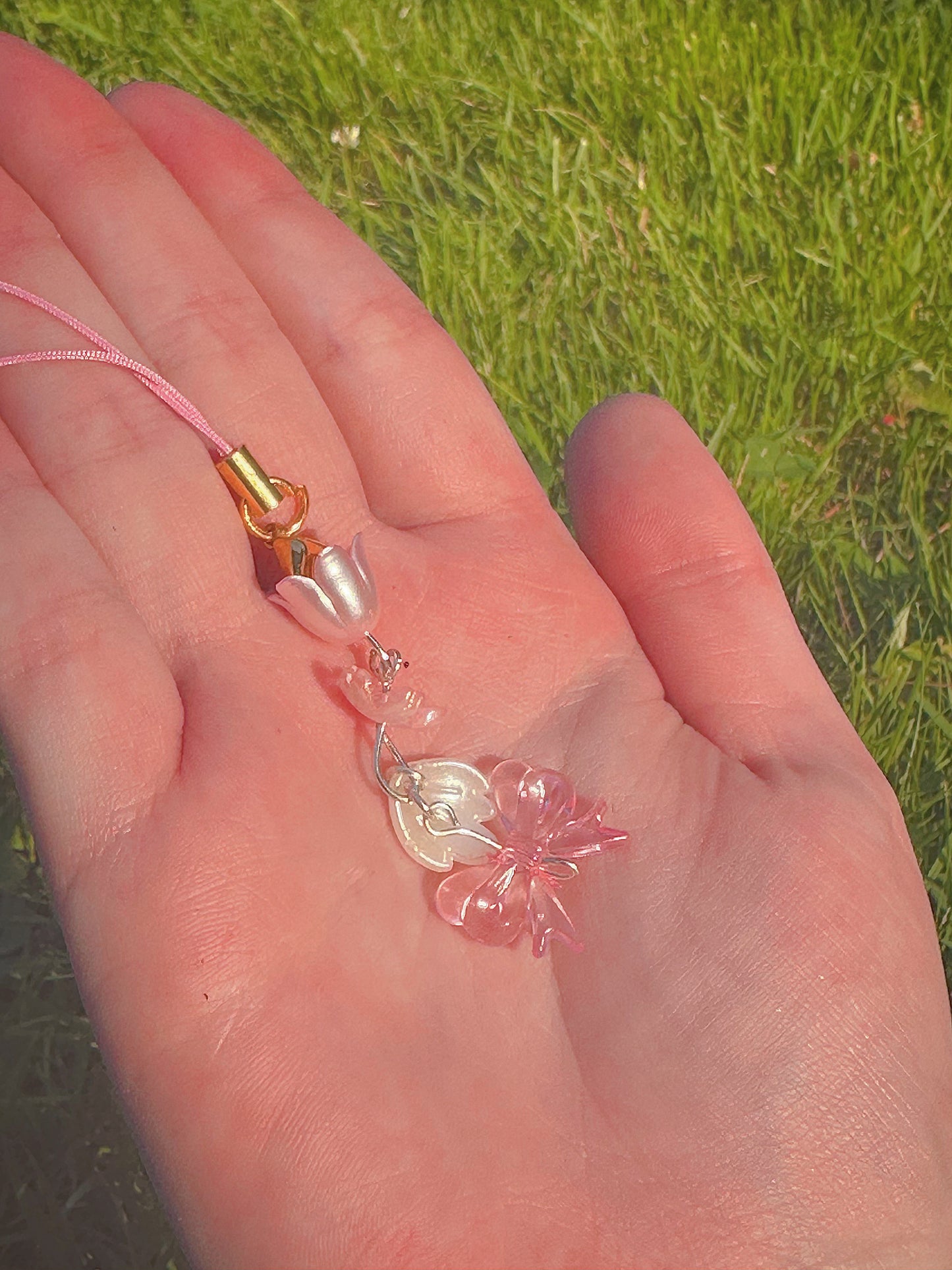 ‘Lily of The Valley’ Kawaii Aesthetic Pink Flower-Themed Phone Charm🪷🌸