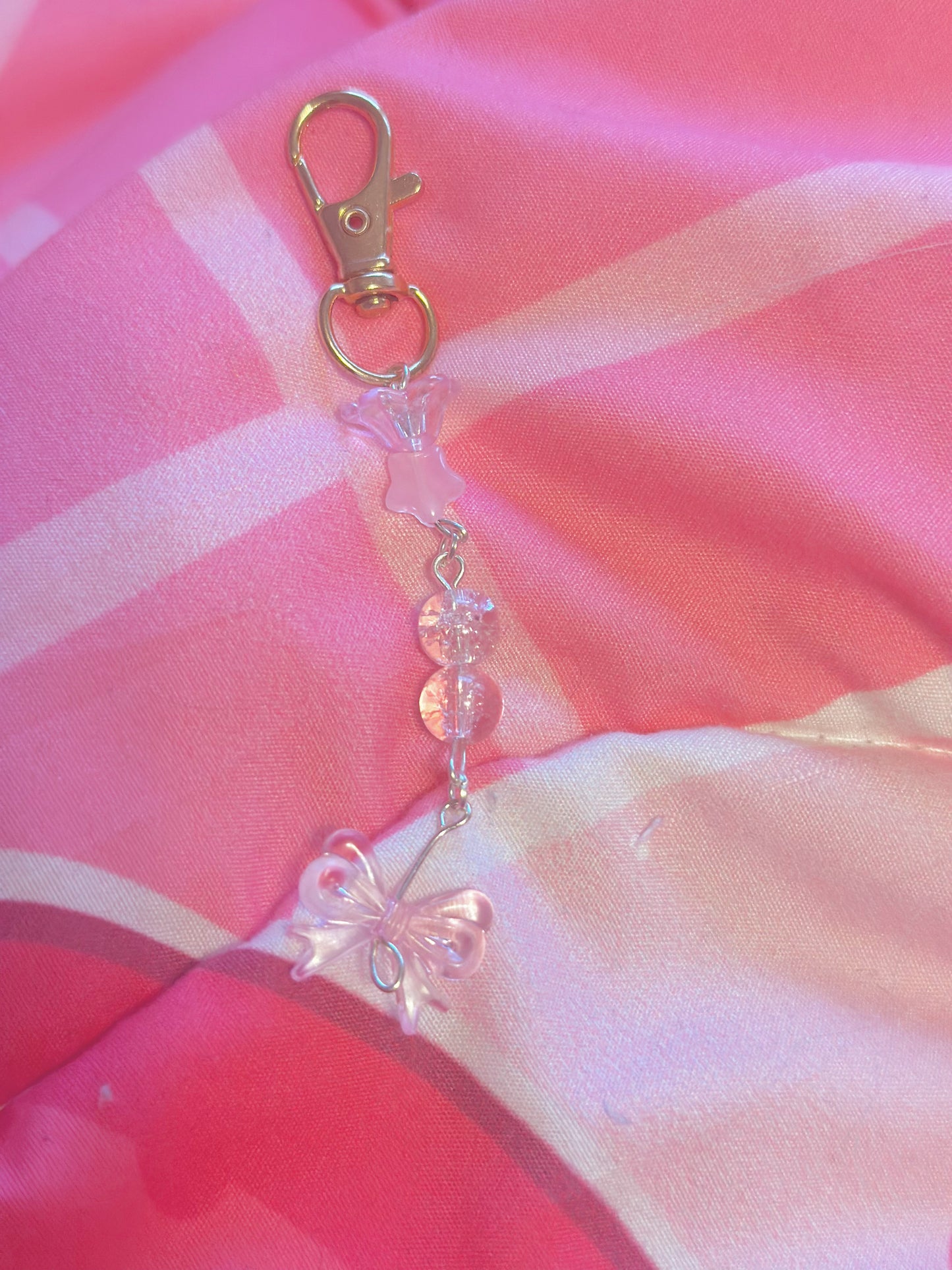 Cute Kawaii Pink Bag Keychain