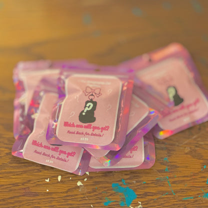 mystery/random holographic double sided kitty keychain | 5 different variants | keychain blind bag