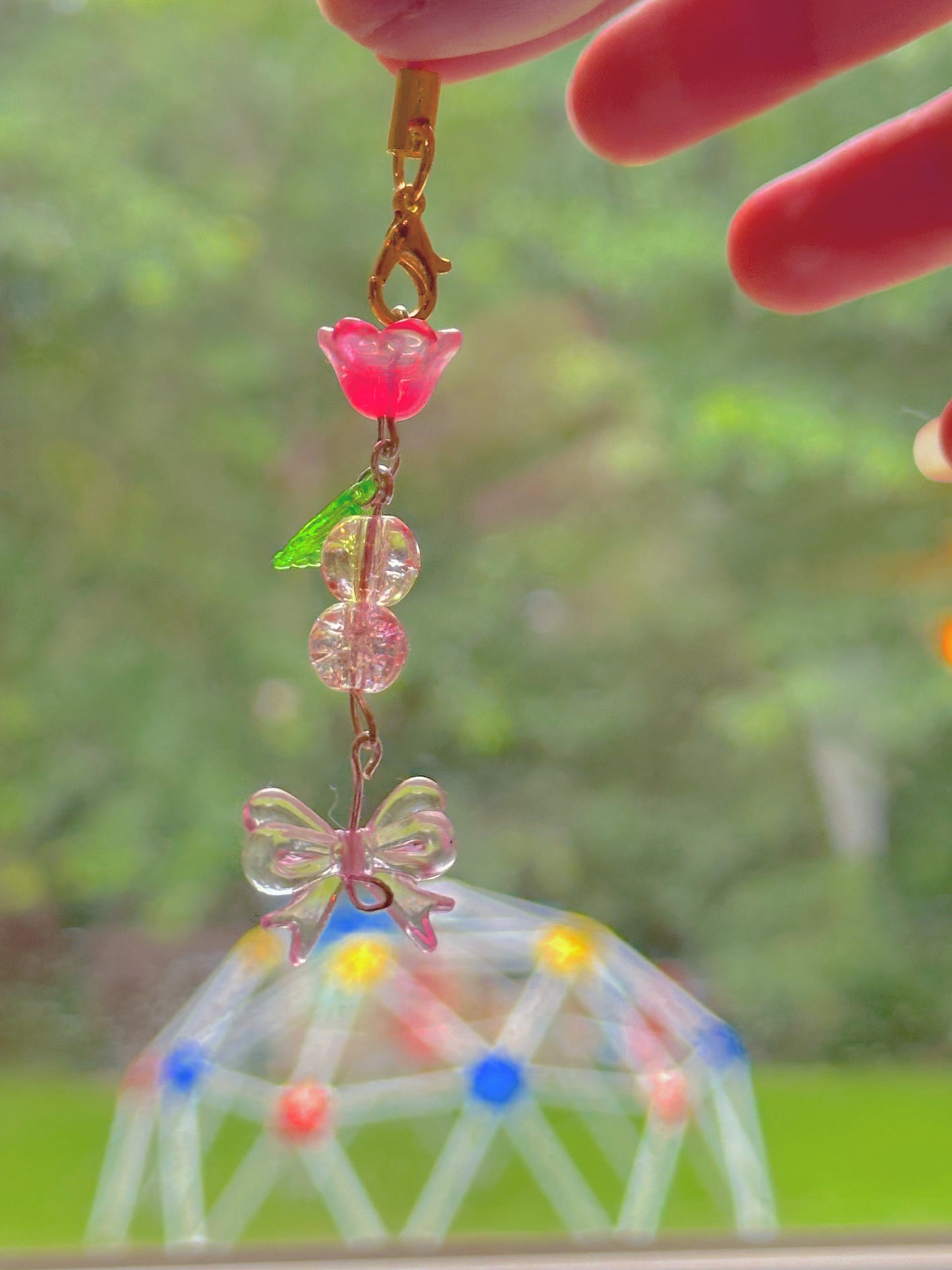 ‘Blushing Pink’ Kawaii Aesthetic Pretty Pink Flower Phone Charm🌷🌸