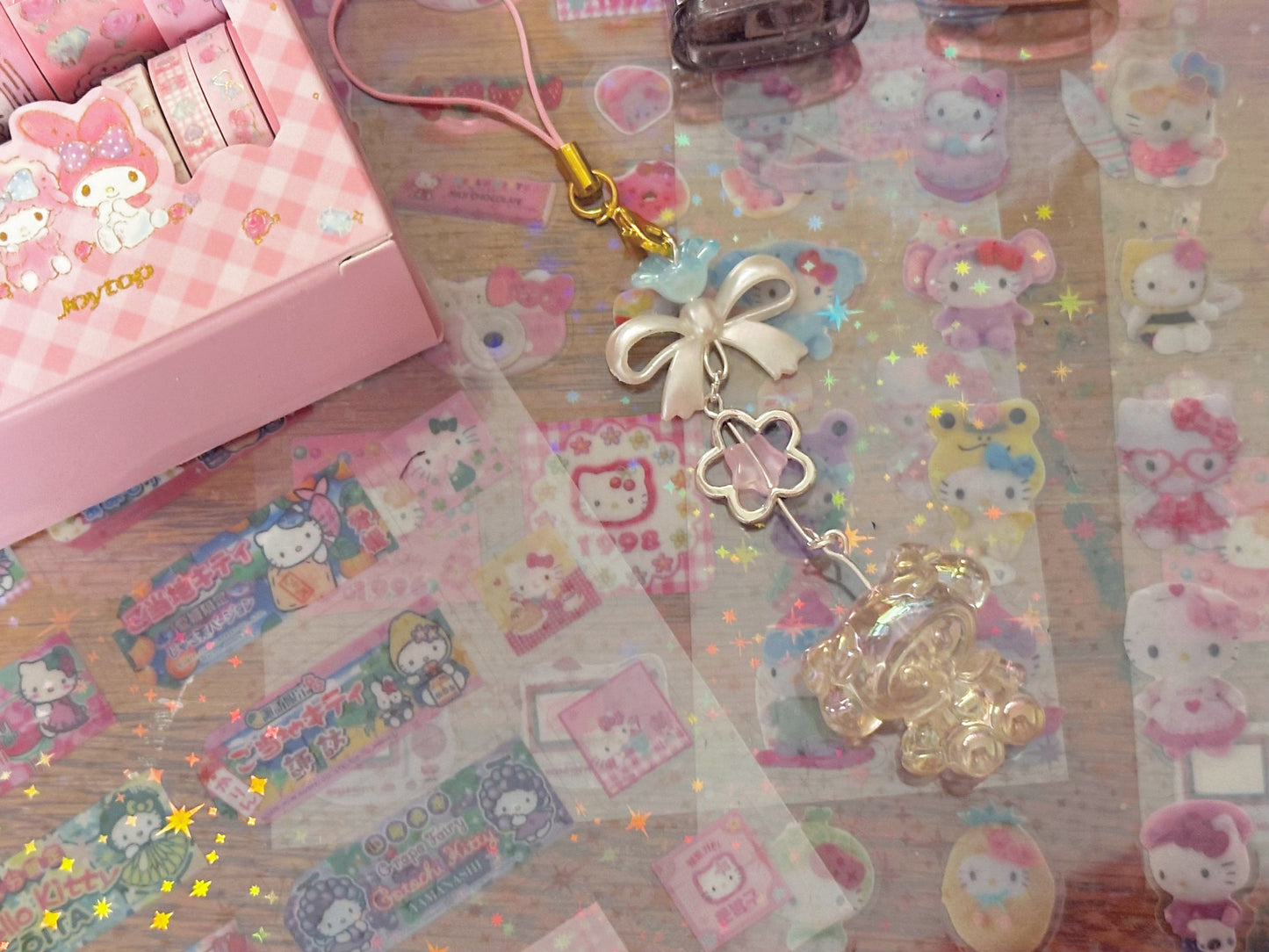 Sanrio Glow-in-the-dark shiny kawaii phone charms | handmade ♡