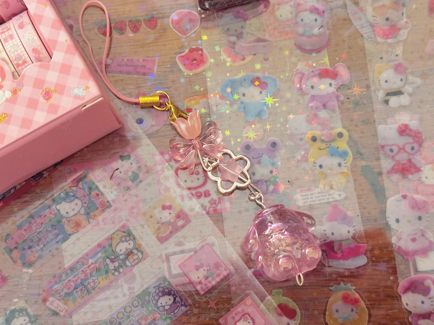 Sanrio Glow-in-the-dark shiny kawaii phone charms | handmade ♡