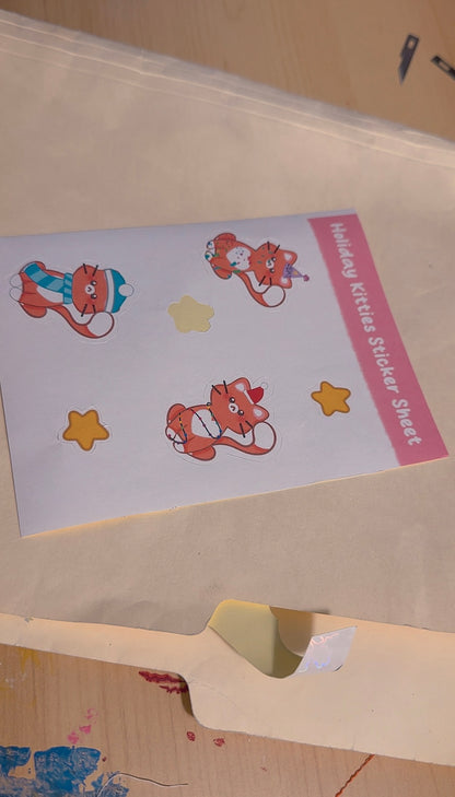 Holiday Kitty Kiss-Cut Sticker Sheet