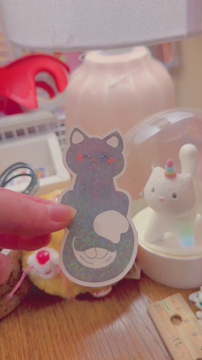 Halloween Kitties Holographic Waterproof Sticker Bundle👻🎃